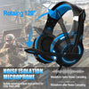 Over Ear Gaming Headset with MIC Earpiece 3.5mm Interface Blue