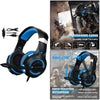 Over Ear Gaming Headset with MIC Earpiece 3.5mm Interface Blue