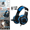 Over Ear Gaming Headset with MIC Earpiece 3.5mm Interface Blue