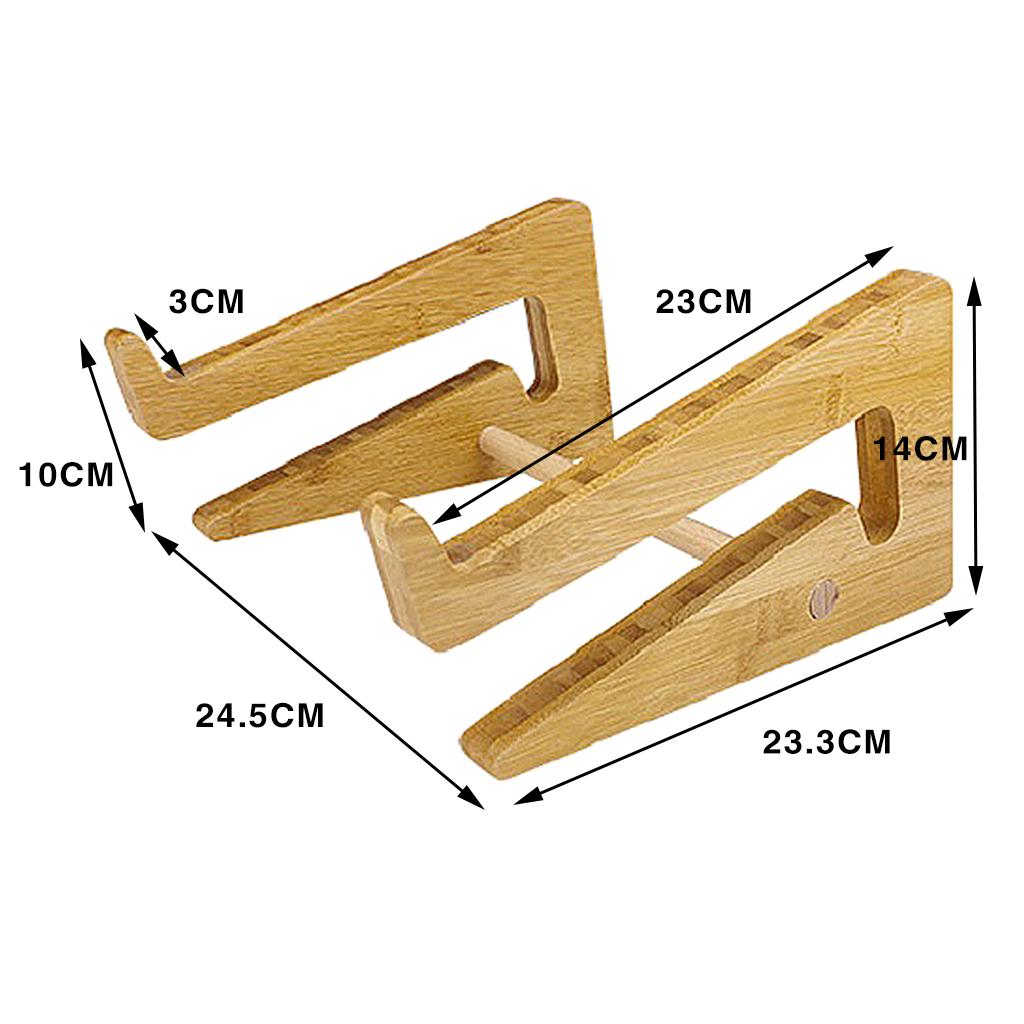 Wooden Portable Laptop Stand Detachable for MacBook Meeting Study Daily Work