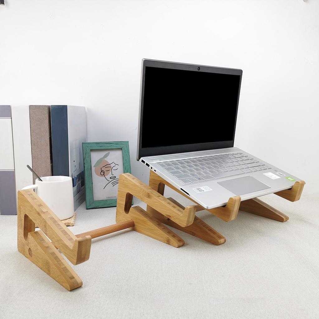 Wooden Portable Laptop Stand Detachable for MacBook Meeting Study Daily Work