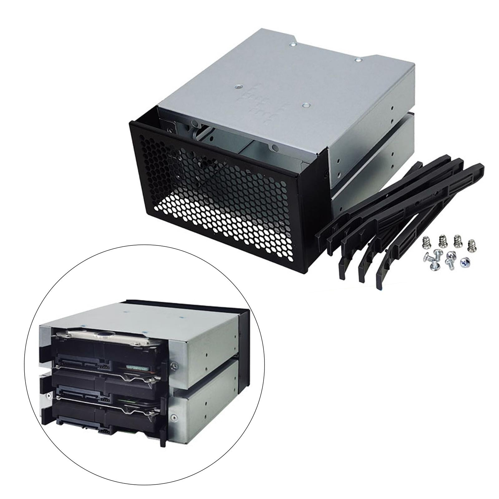 3 Bay 3.5" HDD Hard Drive Cage Rack SAS SATA Hard Drive Disk Tray Caddy