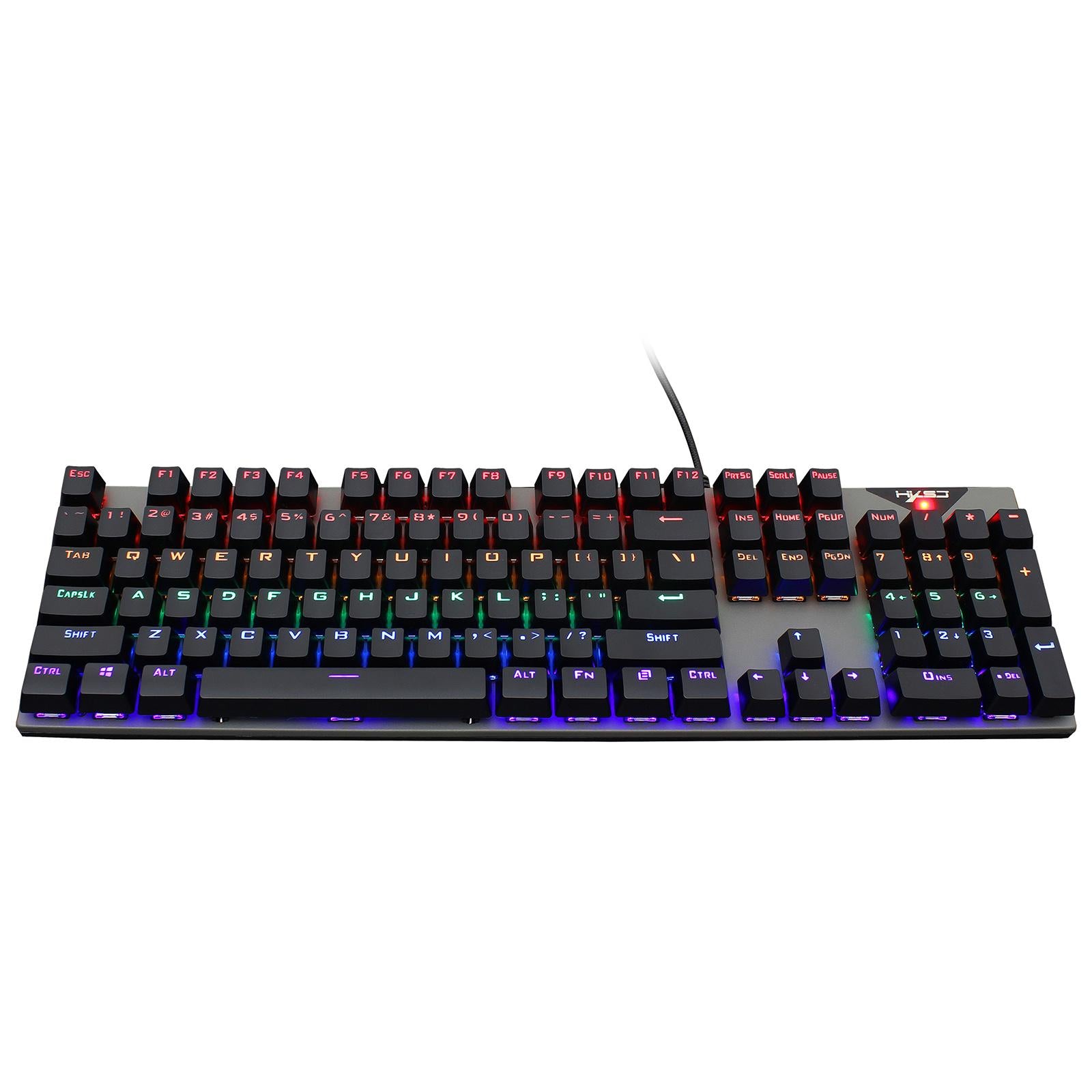 L300 RGB Backlit Mechanical Gaming Keyboard Wired 104 Keys for PC Gamer