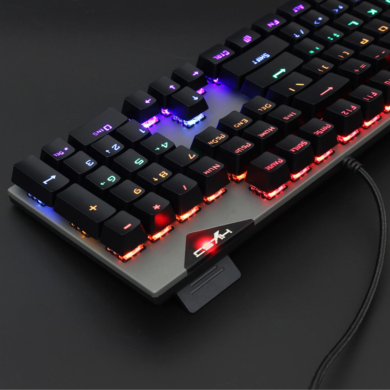 L300 RGB Backlit Mechanical Gaming Keyboard Wired 104 Keys for PC Gamer