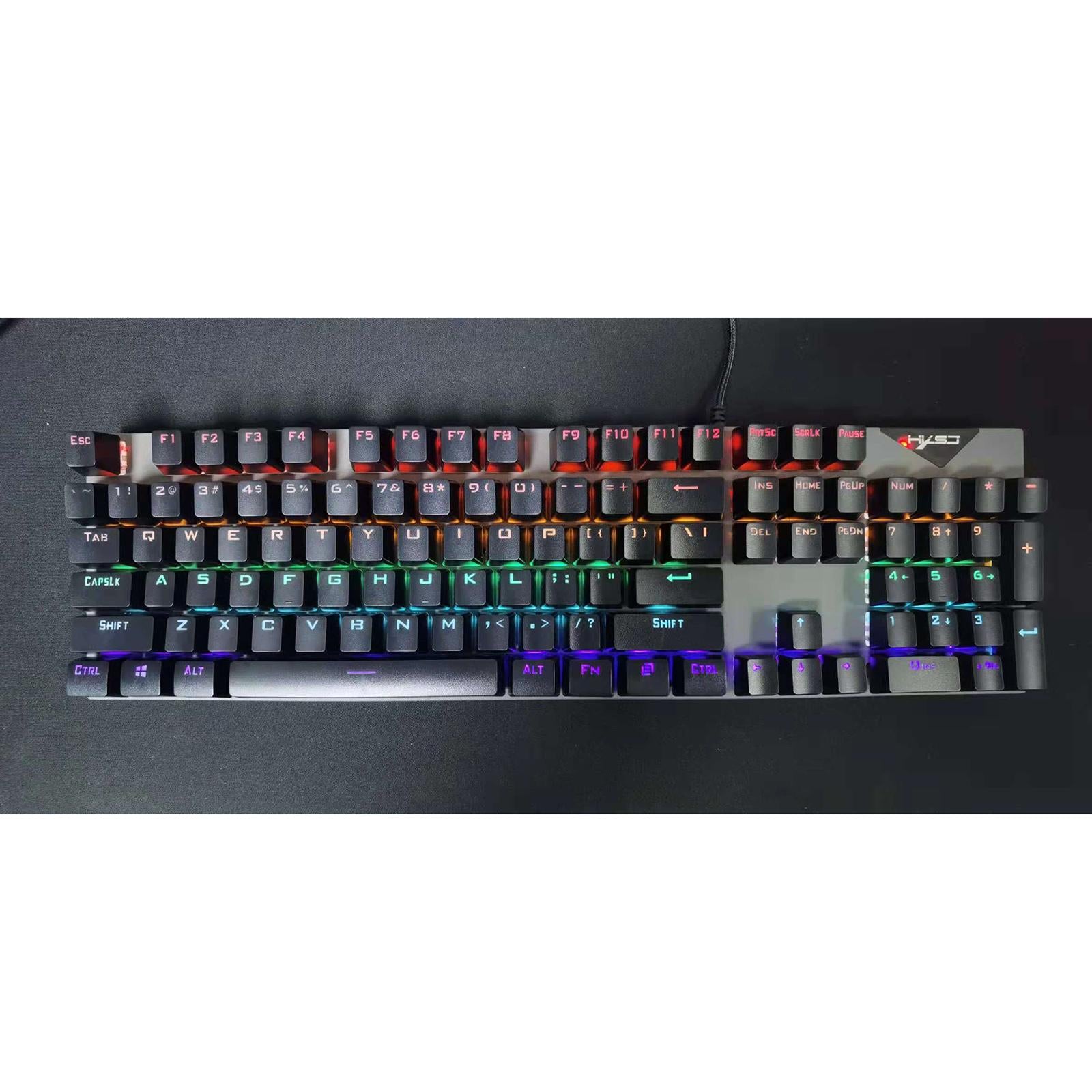 L300 RGB Backlit Mechanical Gaming Keyboard Wired 104 Keys for PC Gamer