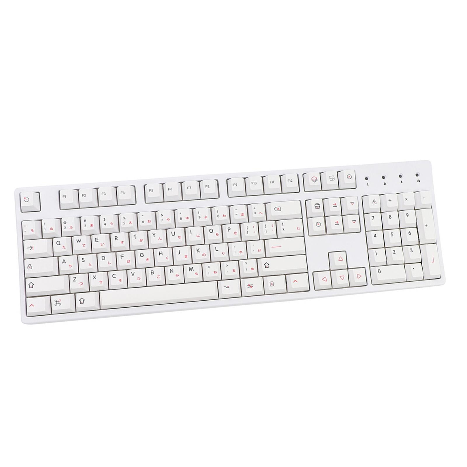 135 DYE-Sub Keycaps PBT Keycap for Cherry MX Keyboard Minimalist White Theme