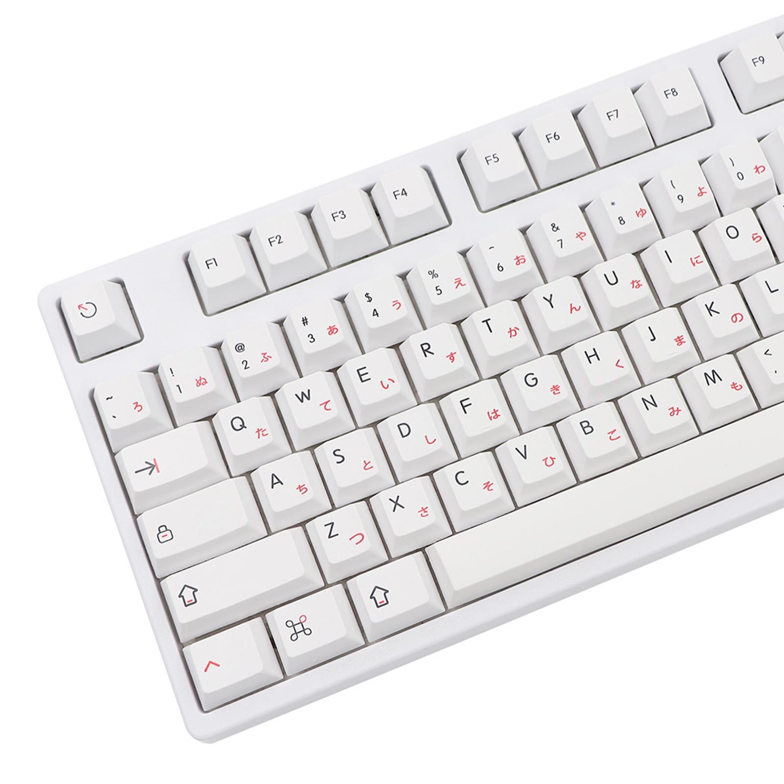 135 DYE-Sub Keycaps PBT Keycap for Cherry MX Keyboard Minimalist White Theme