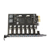 PCI-e to USB 3.0 Card 5Gbps Controller for 8 No Additional Power Accessory