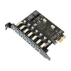 PCI-e to USB 3.0 Card 5Gbps Controller for 8 No Additional Power Accessory