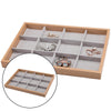 Women Ring Tray Earrings Show Case Jewelry Display Organizer Storage 12 Compartments