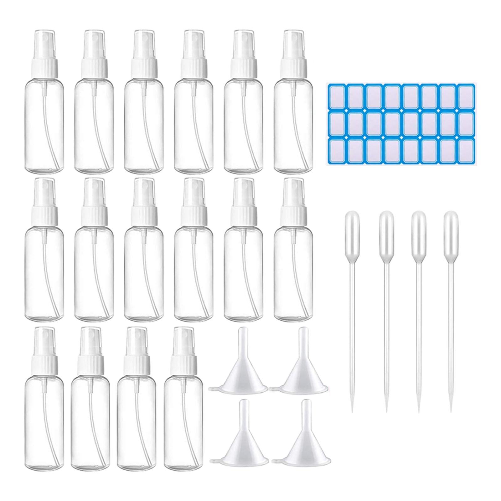 60ml 16 Pack Empty Spray Bottle Make up Container Clear Bottles with Funnels