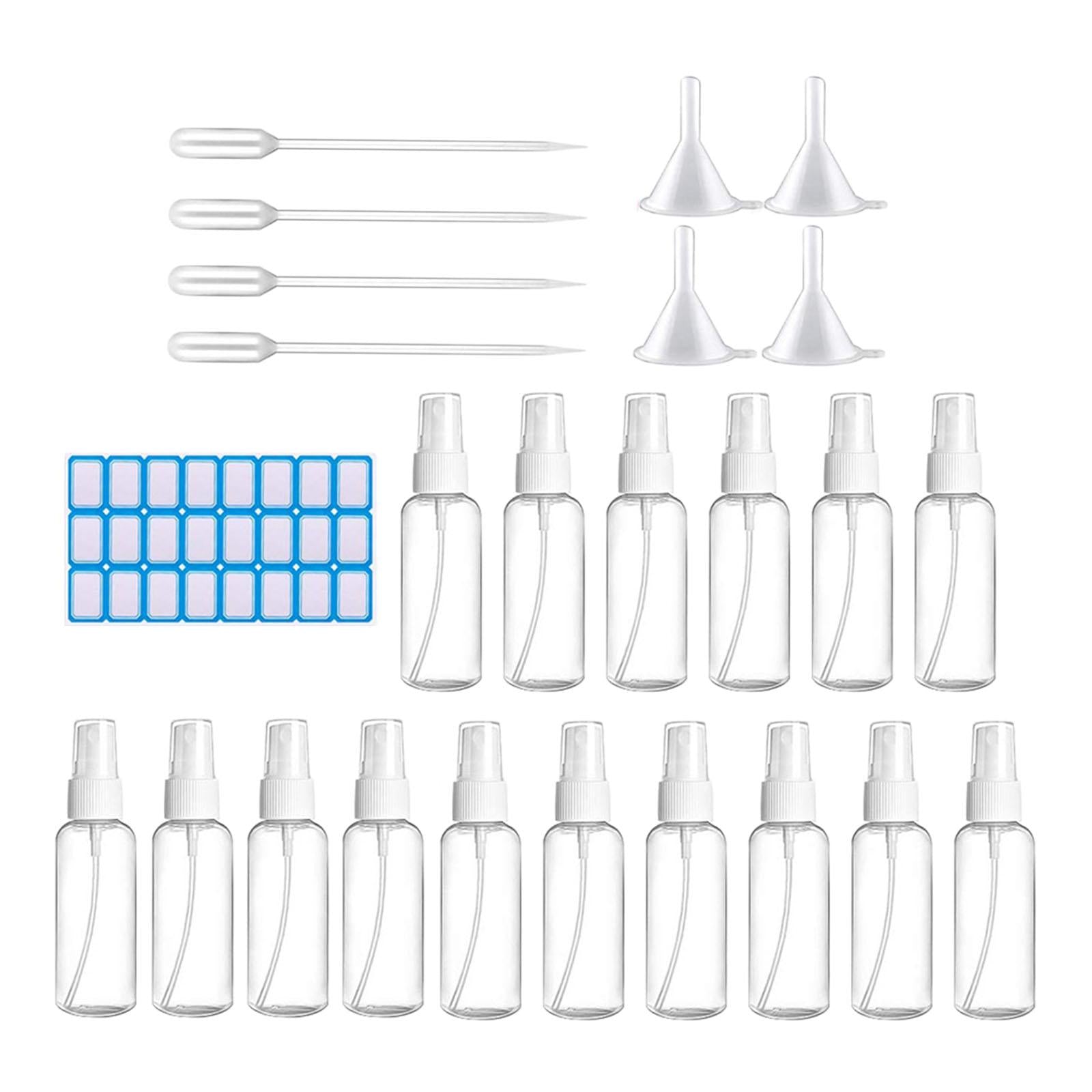 60ml 16 Pack Empty Spray Bottle Make up Container Clear Bottles with Funnels