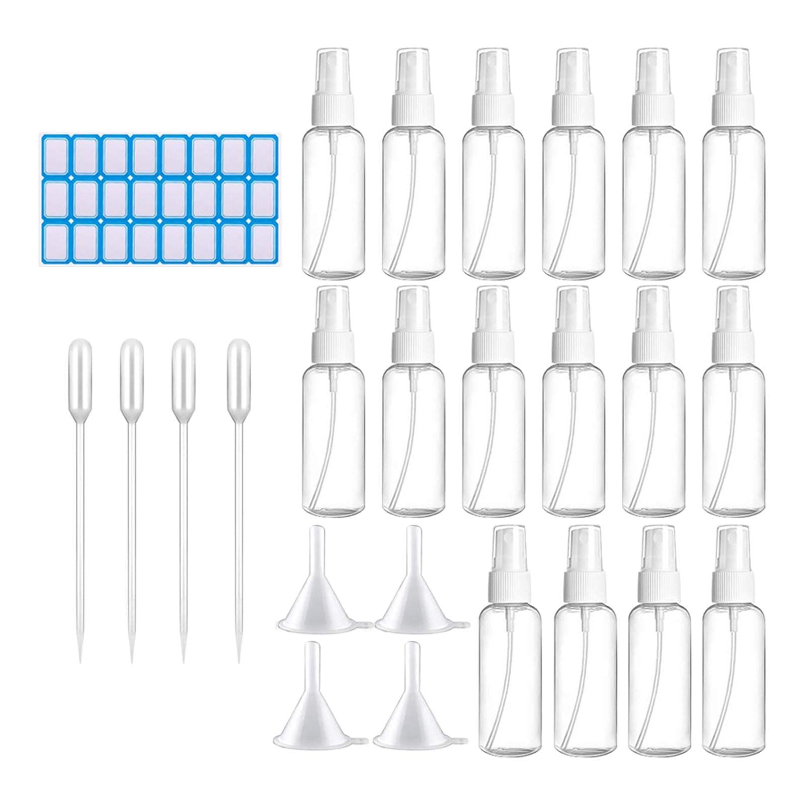 60ml 16 Pack Empty Spray Bottle Make up Container Clear Bottles with Funnels