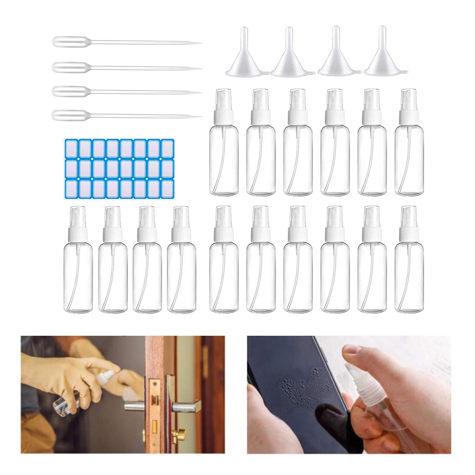 60ml 16 Pack Empty Spray Bottle Make up Container Clear Bottles with Funnels