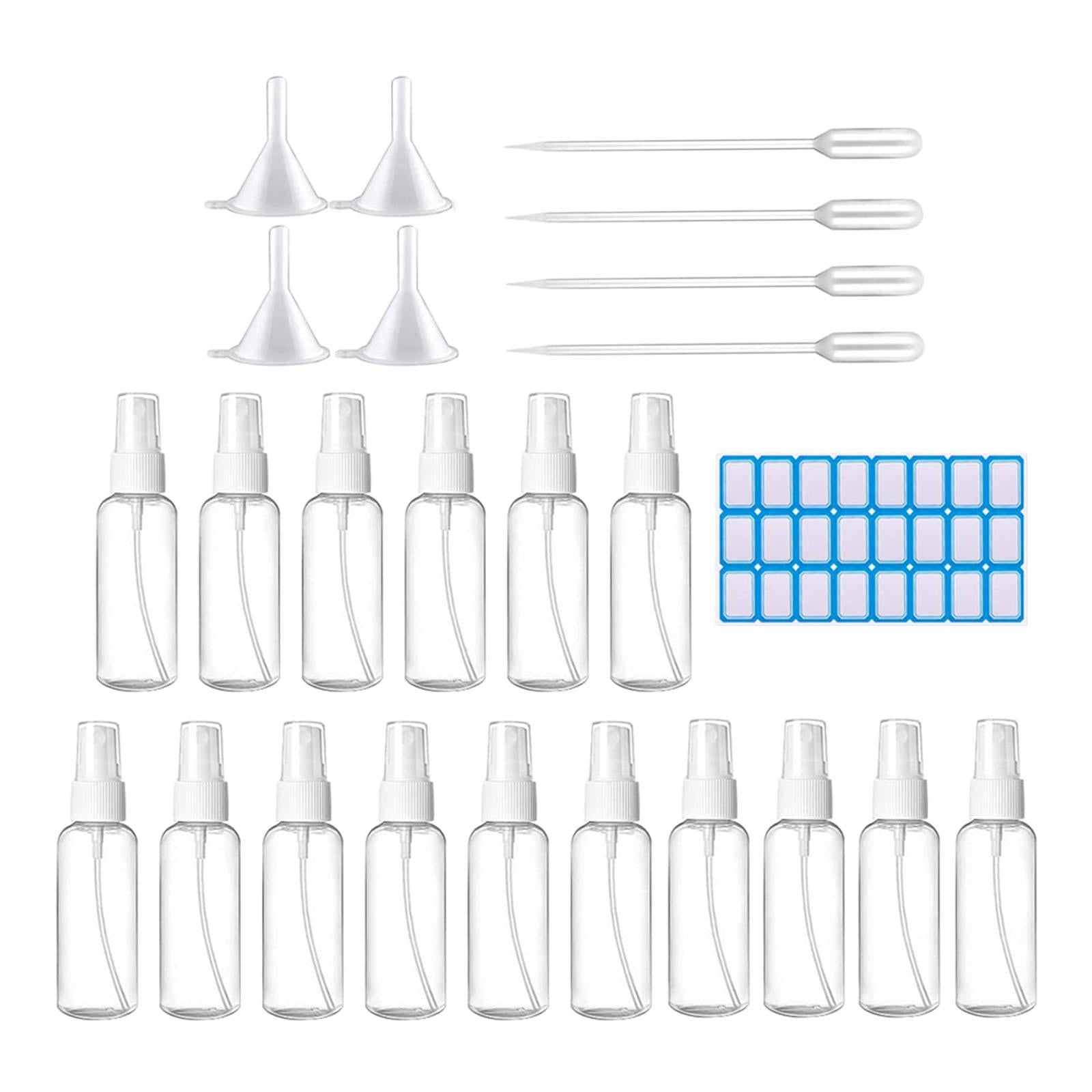 60ml 16 Pack Empty Spray Bottle Make up Container Clear Bottles with Funnels