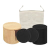 16 Pcs Bamboo Cotton Organic Reusable Makeup Remover Pads Washable  Black