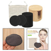 16 Pcs Bamboo Cotton Organic Reusable Makeup Remover Pads Washable  Black