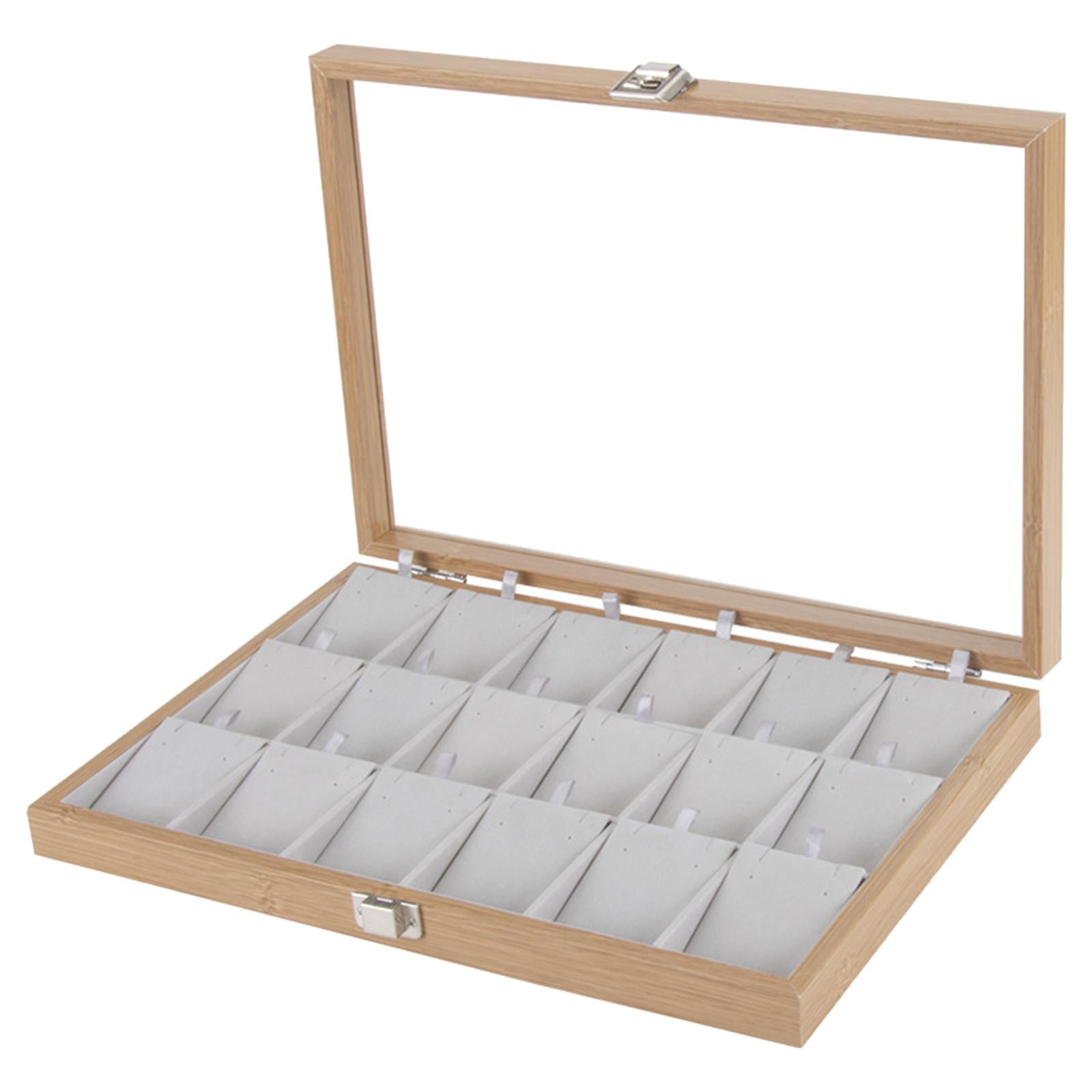 Storage Case Tray Holder Jewelry Display Earring Necklaces Organizer Box