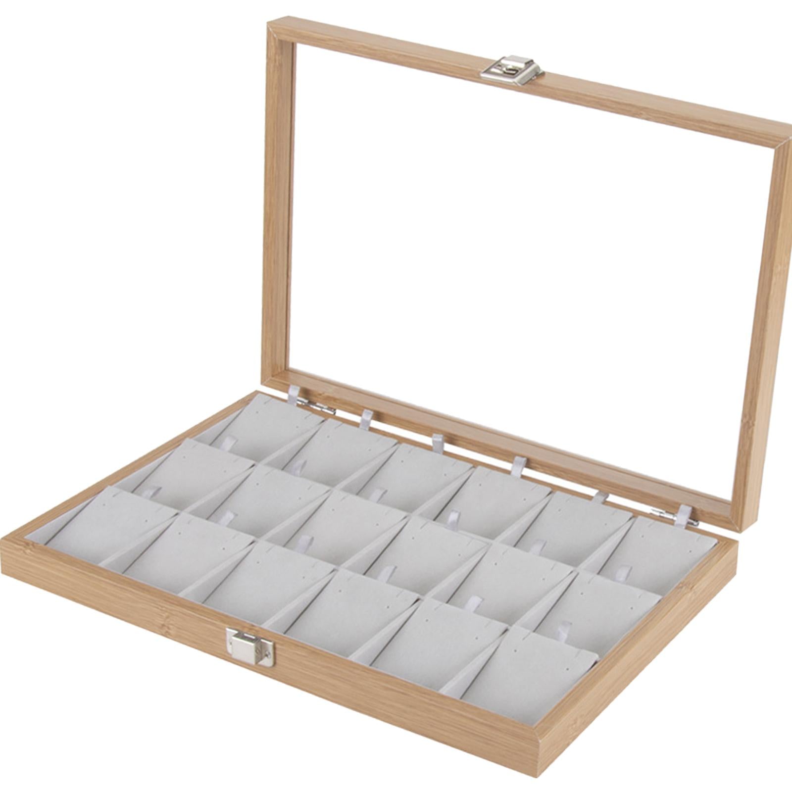 Storage Case Tray Holder Jewelry Display Earring Necklaces Organizer Box