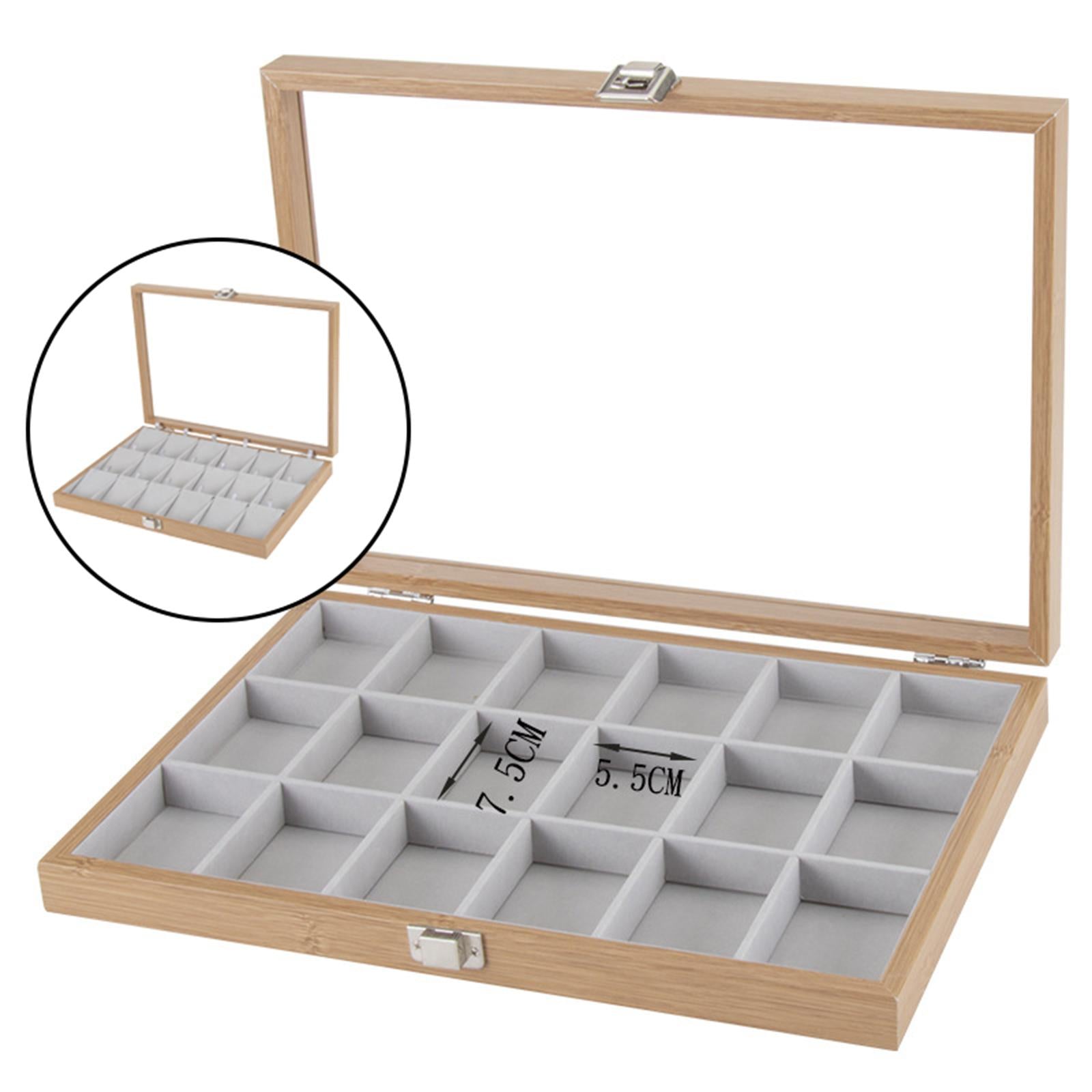 Storage Case Tray Holder Jewelry Display Earring Necklaces Organizer Box