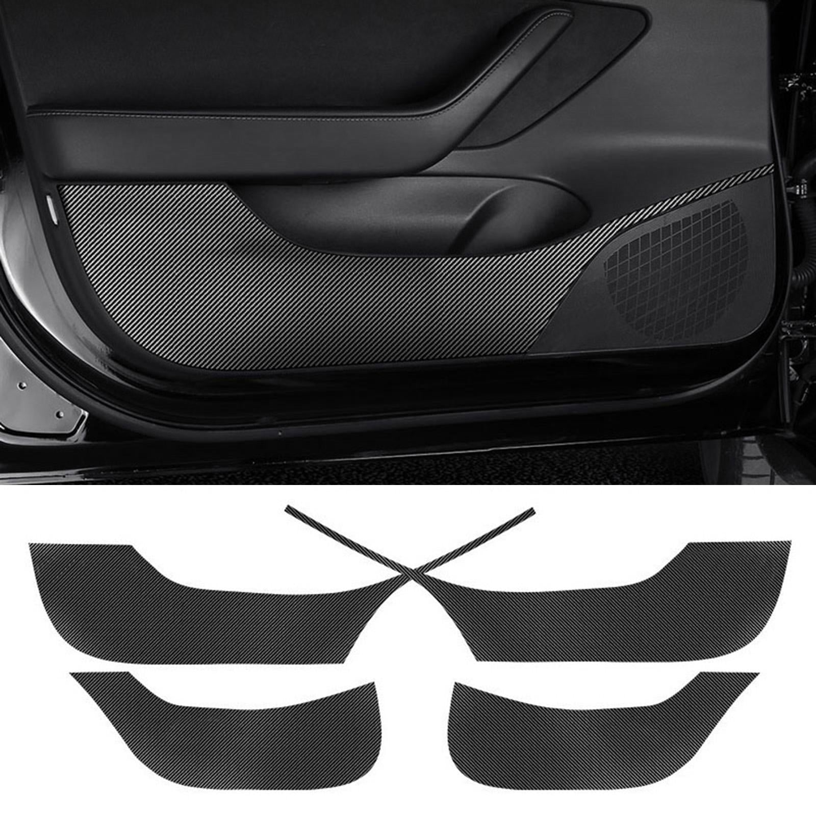 For Tesla Model 3 Door Protection 4x Anti-Kick Interior Stickers Matte Black