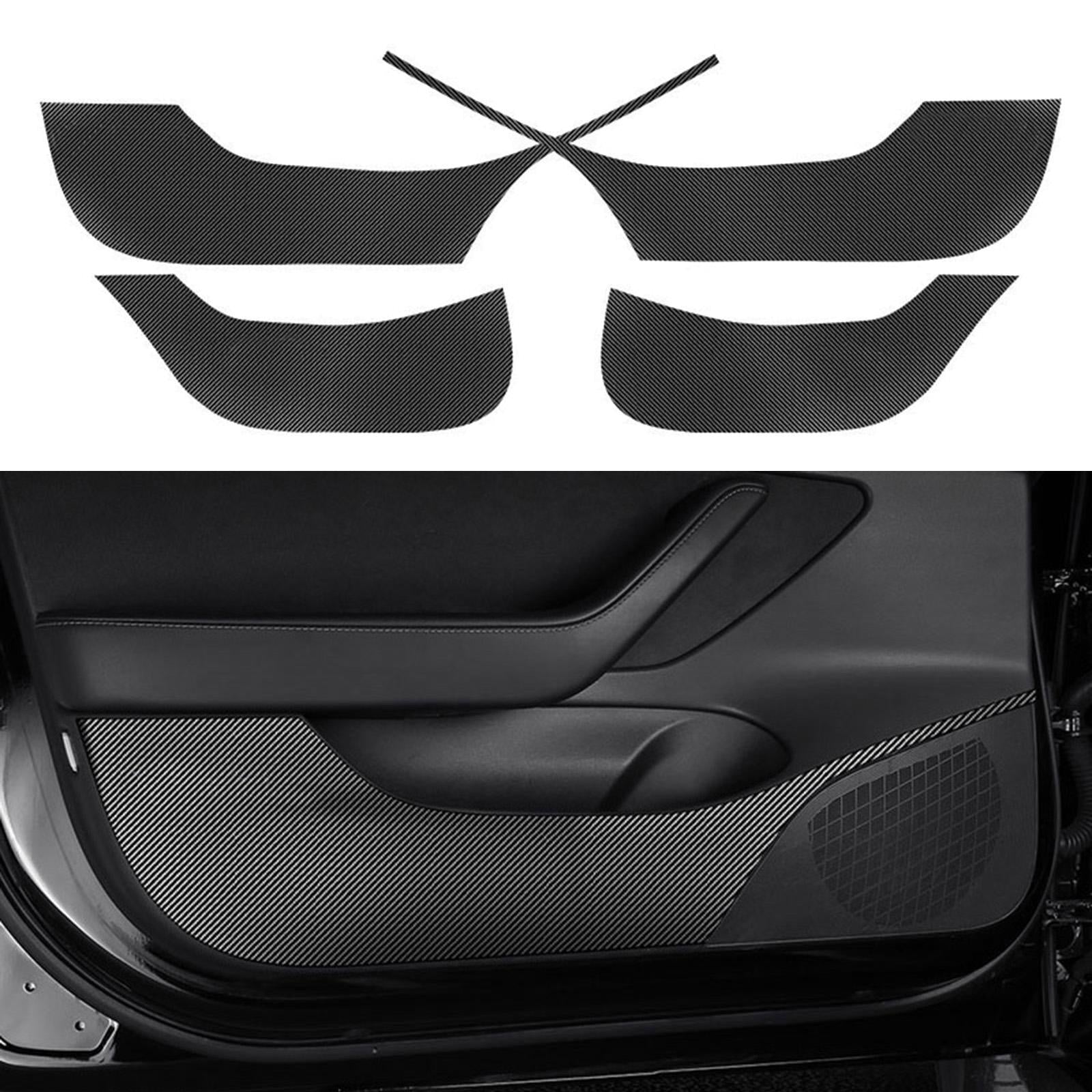 For Tesla Model 3 Door Protection 4x Anti-Kick Interior Stickers Matte Black