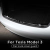 1 Pair Inner Stainless Steel Rear Guard for Tesla Model 3 Car Silver