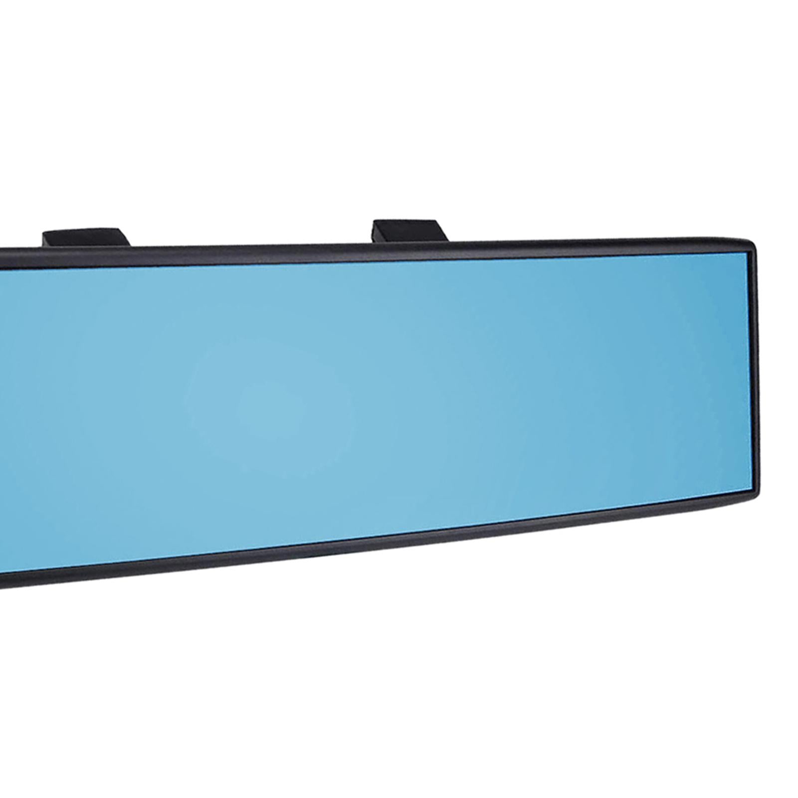 11.8" 300mm Universal Car Interior Anti Glare Rear View Mirror  blue