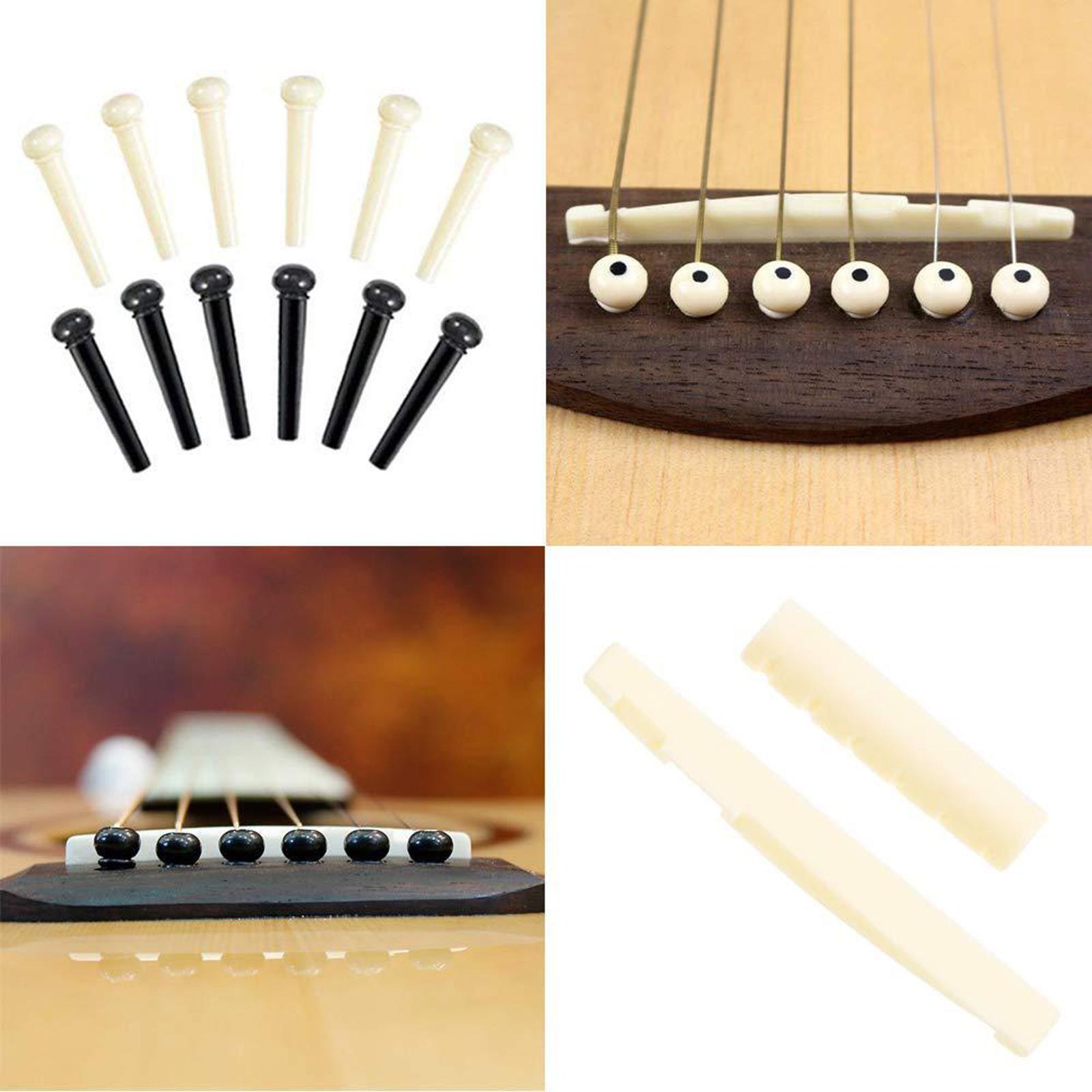 49pcs/kit Acoustic Guitar Accessories Kit Guitar Strings Picks Bone Bridge