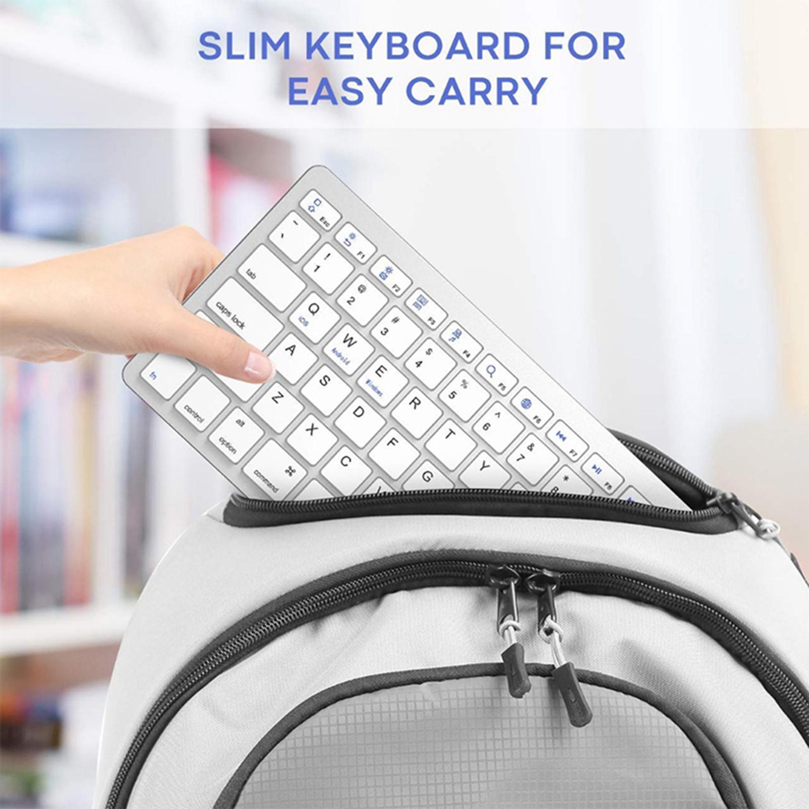 UltraThin 78 Key Wireless Bluetooth Keyboard Arabic for IOS/Android/Windows