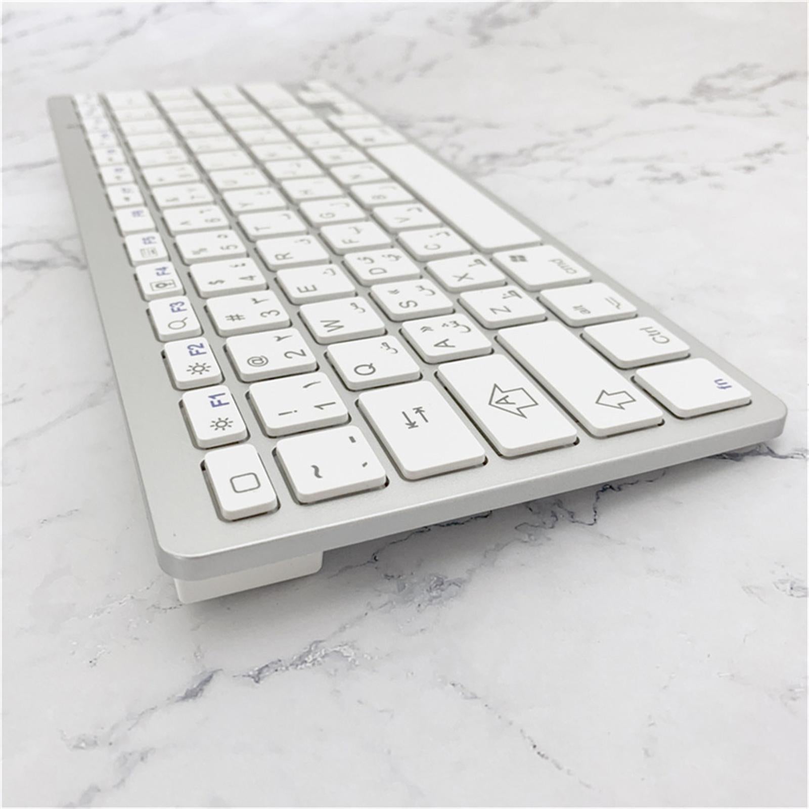 UltraThin 78 Key Wireless Bluetooth Keyboard Arabic for IOS/Android/Windows