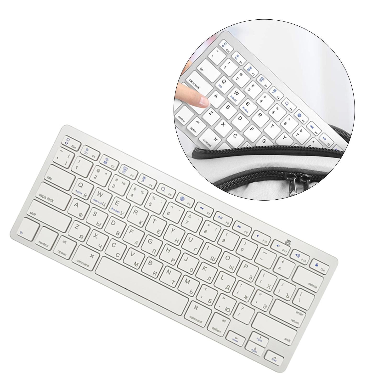 78 Keys Bluetooth Keyboard Russian for Desktop Laptop Smartphone Compact