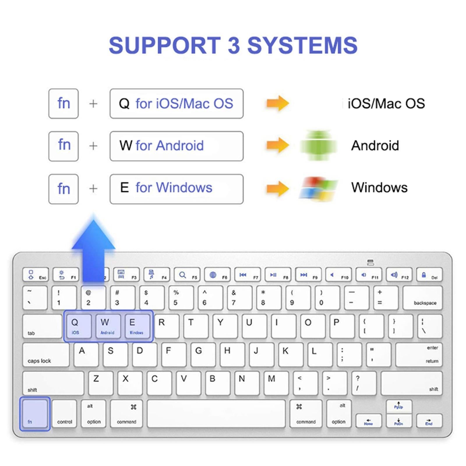 78 Keys Bluetooth Keyboard Russian for Desktop Laptop Smartphone Compact