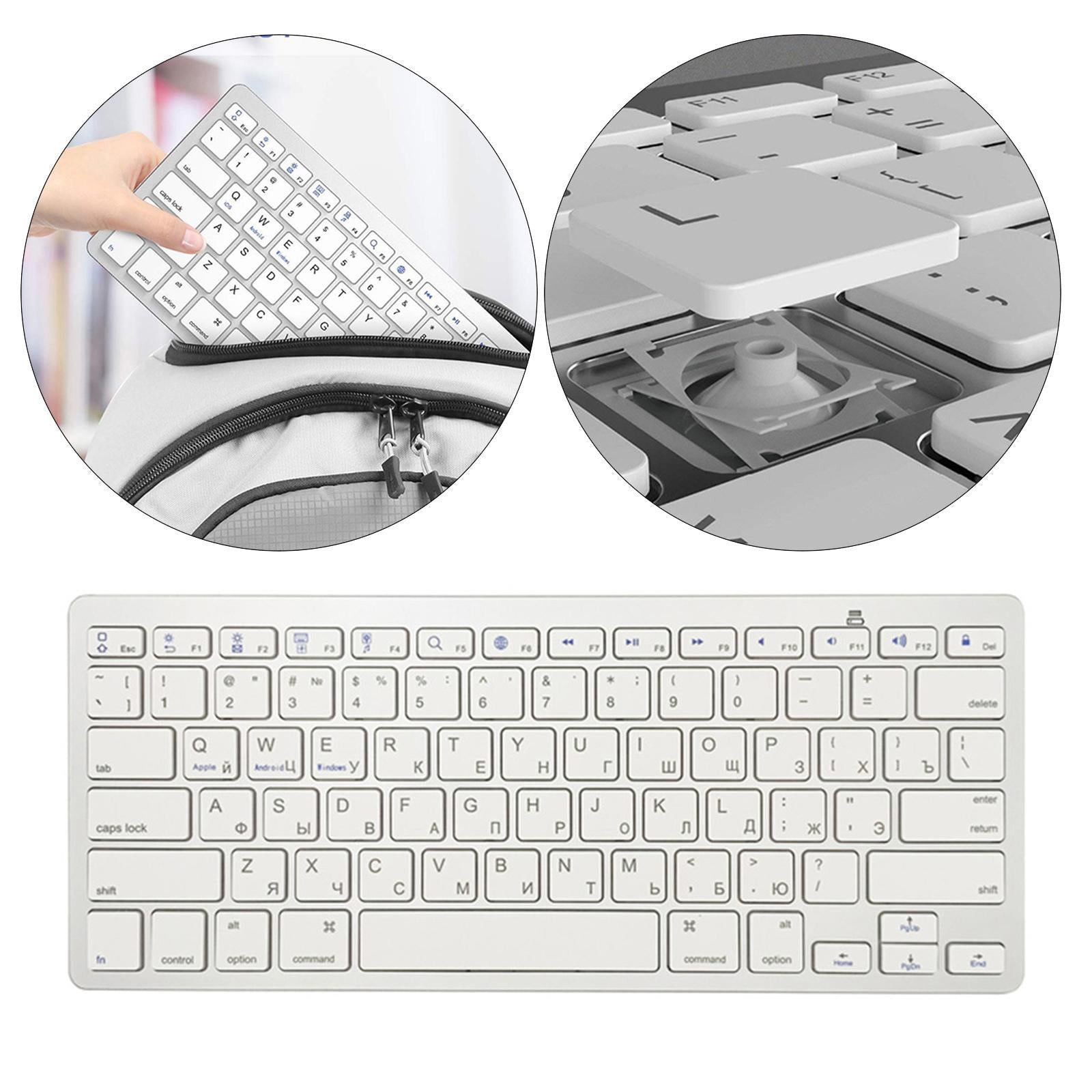 78 Keys Bluetooth Keyboard Russian for Desktop Laptop Smartphone Compact