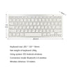 Portable Silver Mini Thai 78 Keys Wireless Bluetooth Keyboard for Tablet PC