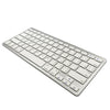 Portable Silver Mini Thai 78 Keys Wireless Bluetooth Keyboard for Tablet PC