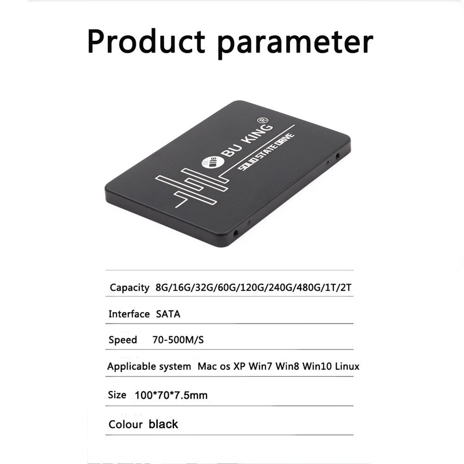 2.5" SATA III Internal SSD Solid State Driver Solid-State Hard Drive 60G