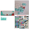 71 Keys Coral Sea Keycaps PBT Dye Sub Set For Cherry MX Keyboards English