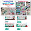 71 Keys Coral Sea Keycaps PBT Dye Sub Set For Cherry MX Keyboards English