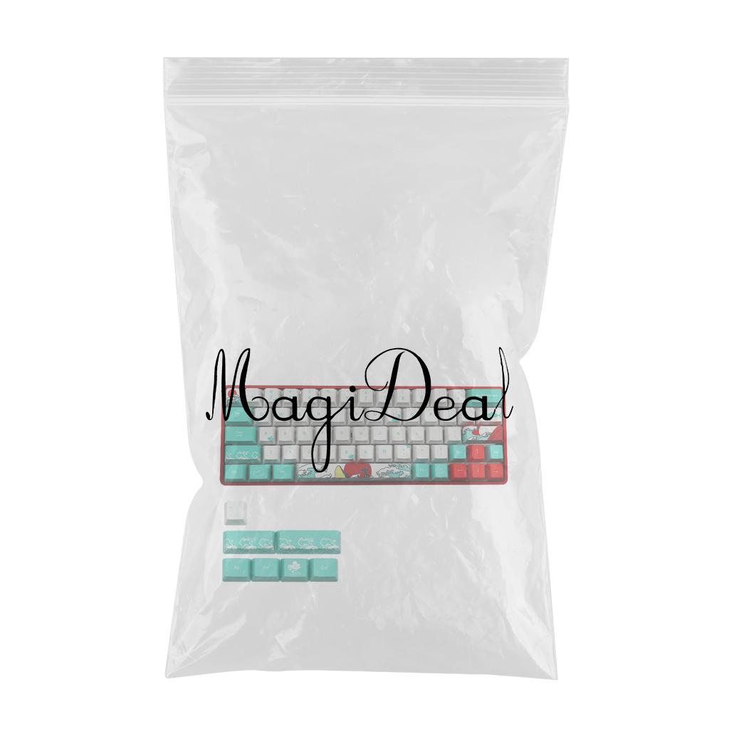 71 Keys Coral Sea Keycaps PBT Dye Sub Set For Cherry MX Keyboards English