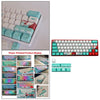 71 Keys Coral Sea Keycaps PBT Dye Sub Set For Cherry MX Keyboards English