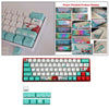 71 Keys Coral Sea Keycaps PBT Dye Sub Set For Cherry MX Keyboards English