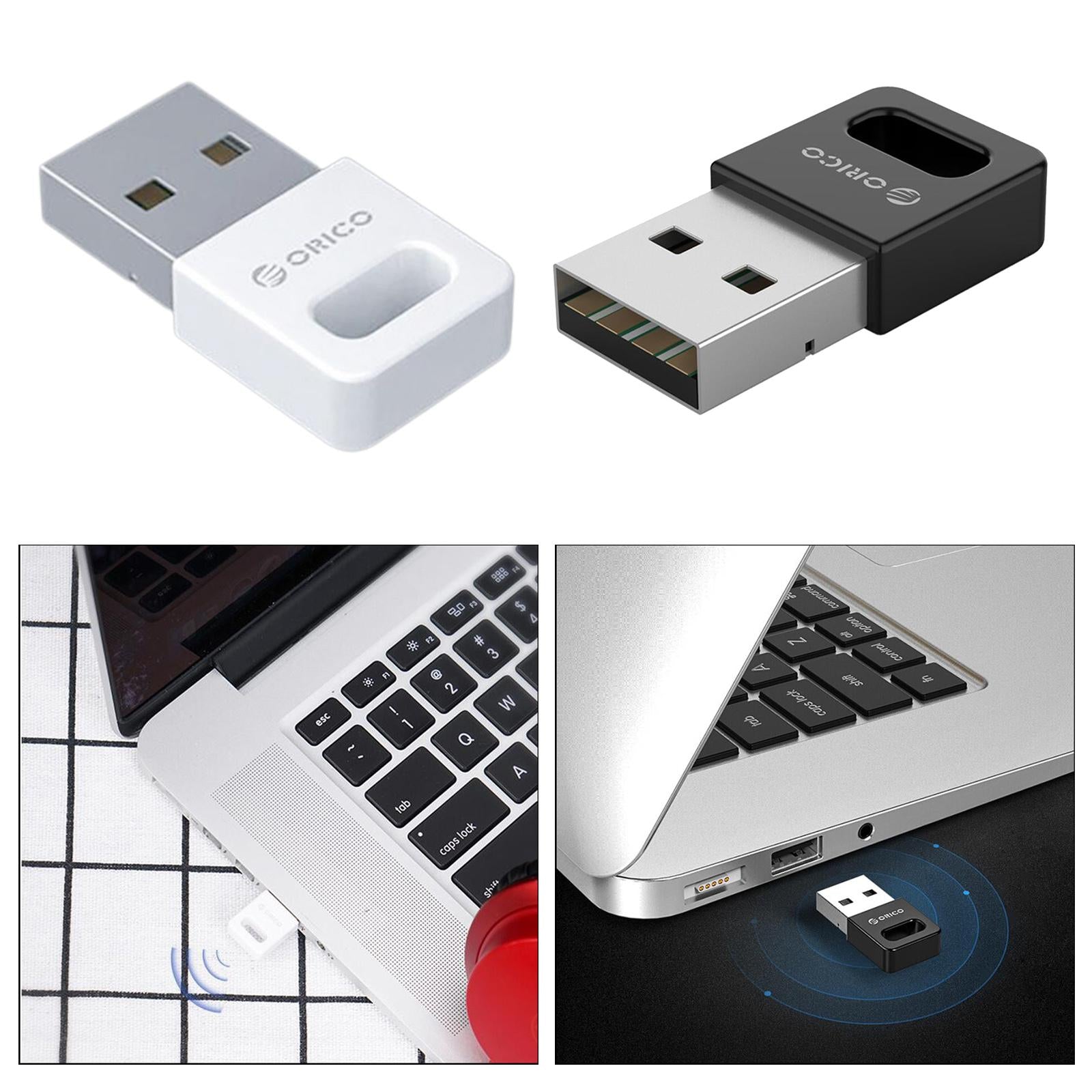 USB Bluetooth Adapter Transfer for PC Desktop Computer Mouse Black