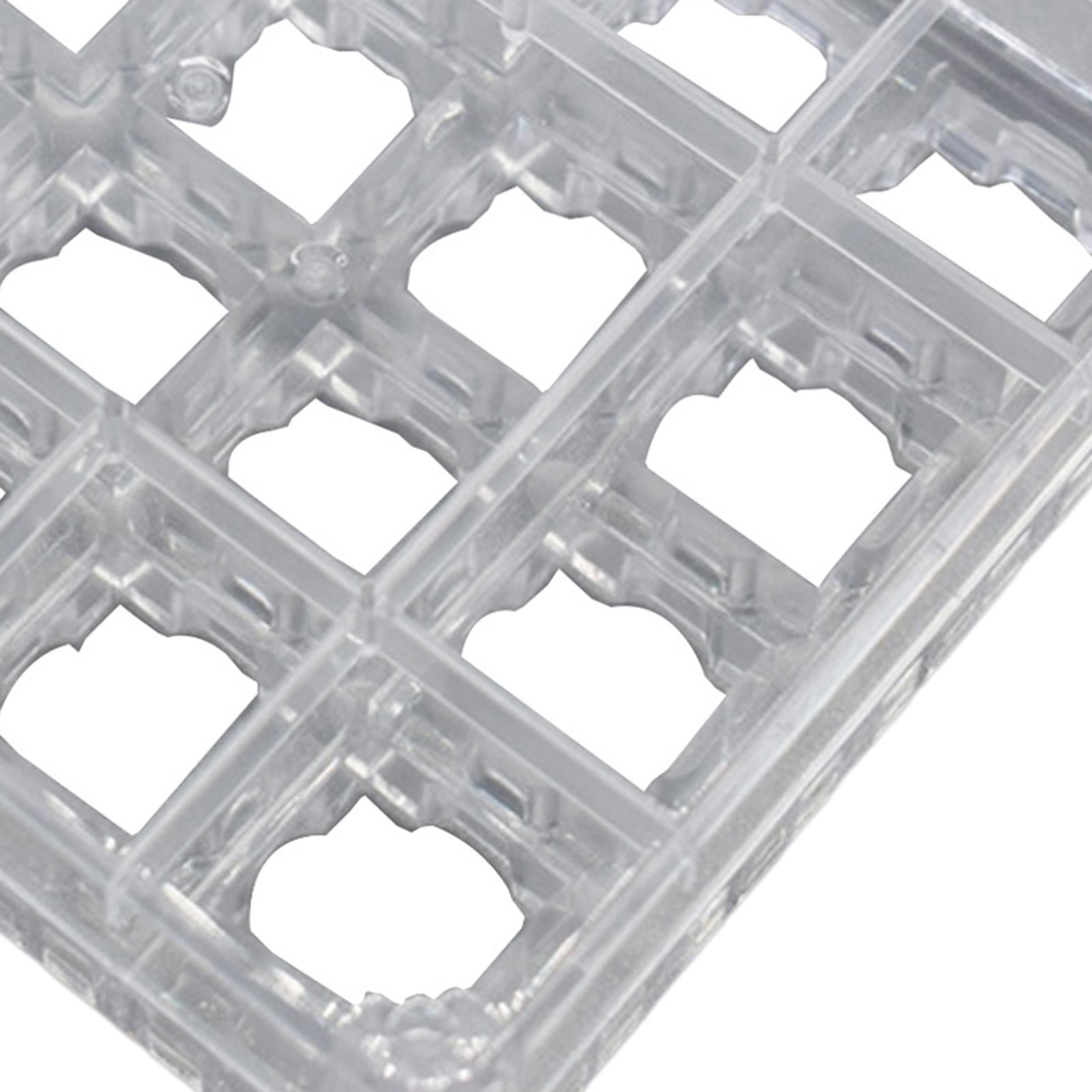 Transparent Button Tester Base Acrylic Storage for Keyboard 11x9x1cm