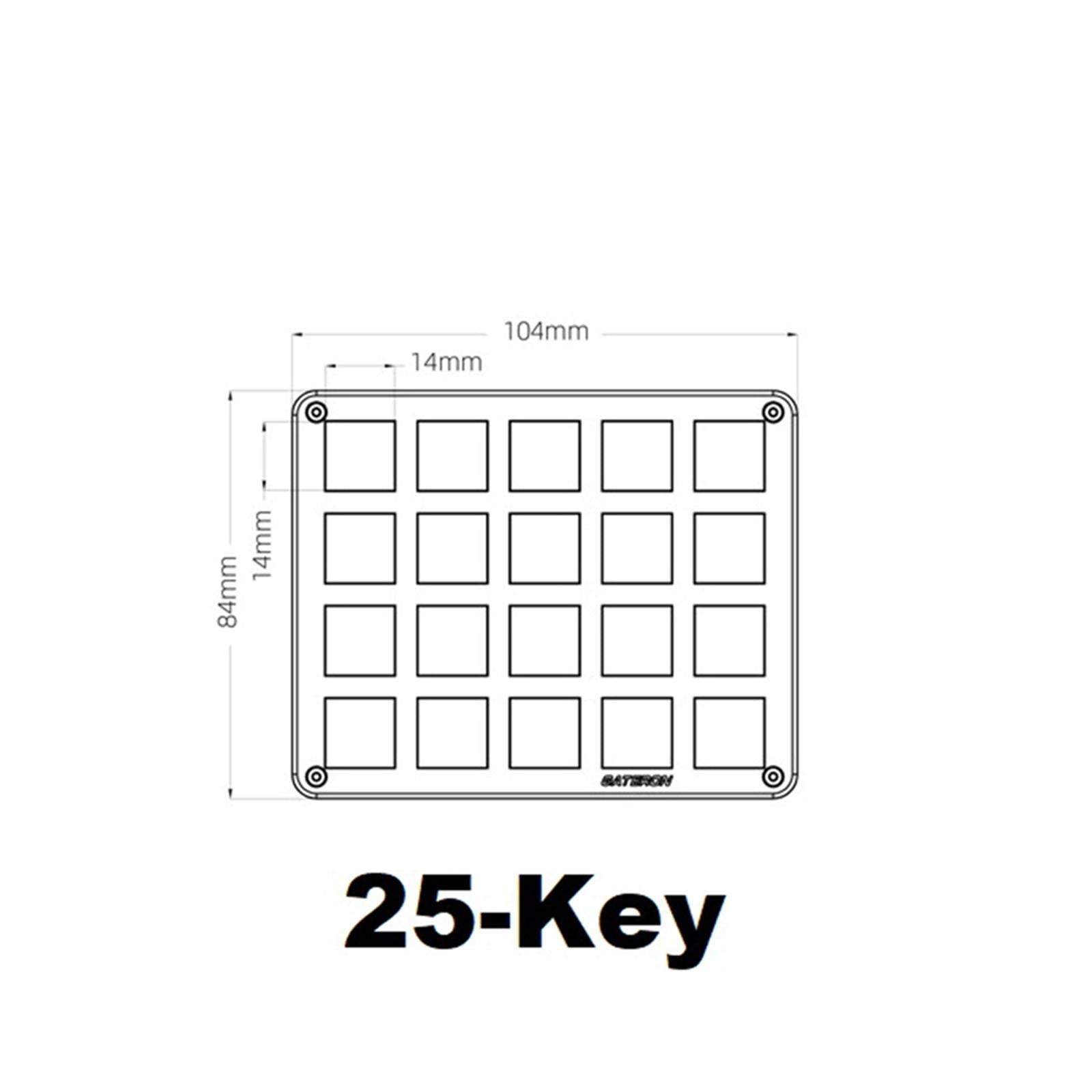 Transparent Button Tester Base Acrylic Storage for Keyboard 11x9x1cm