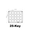 Transparent Button Tester Base Acrylic Storage for Keyboard 11x9x1cm