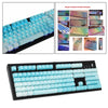 104 Keys Mechanical Switch Keyboard Keycaps PBT Keycaps  Blue Gradient B