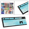 104 Keys Mechanical Switch Keyboard Keycaps PBT Keycaps  Blue Gradient B