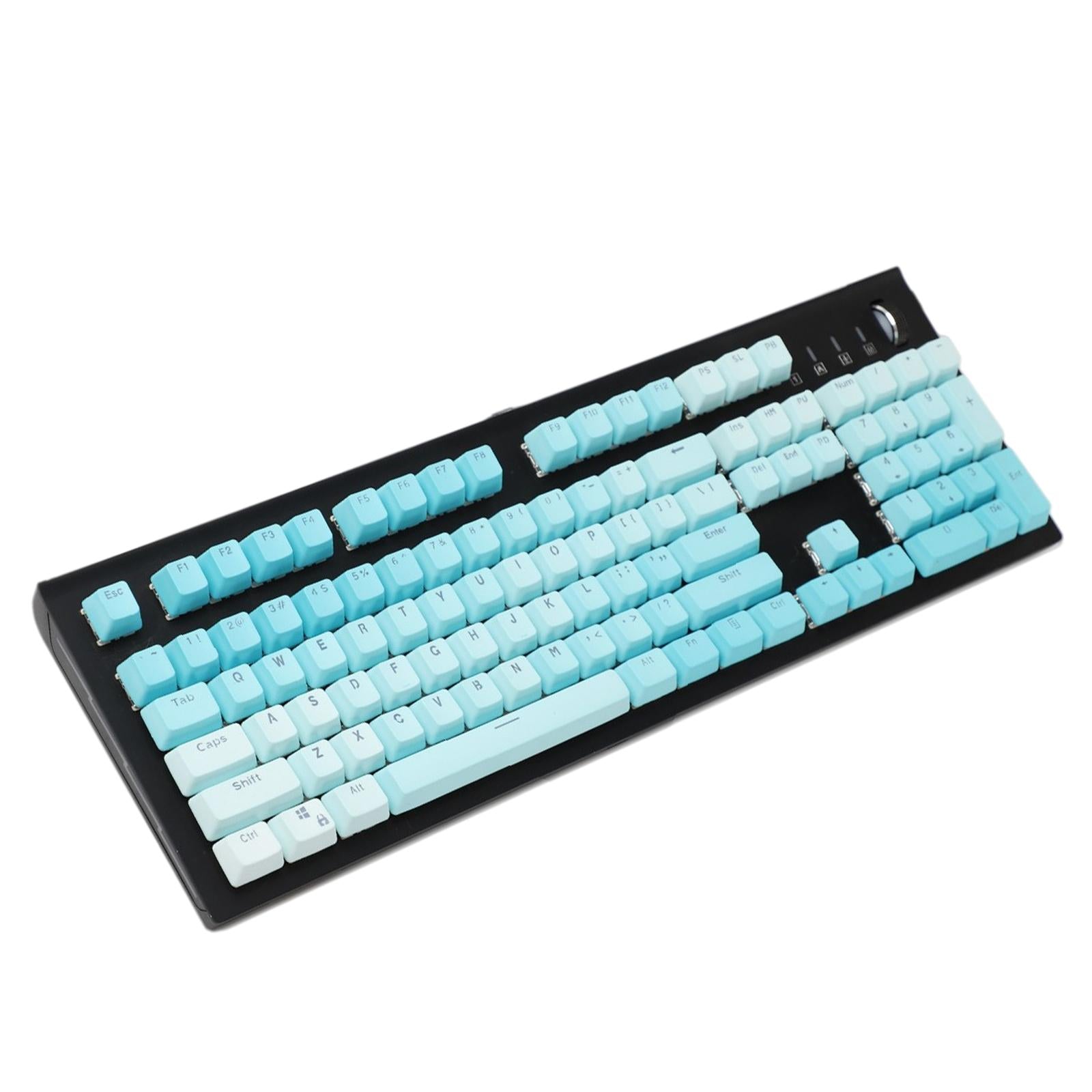 104 Keys Mechanical Switch Keyboard Keycaps PBT Keycaps  Blue Gradient B