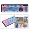 104 Keys Mechanical Switch Keyboard Keycaps PBT Keycaps  Blue Pink Gradient